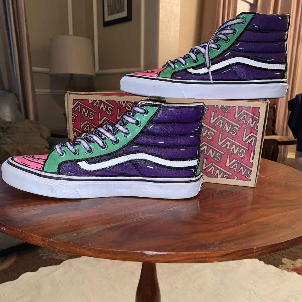 Custom Cartoon High Top Vans - Picture 3 of 9